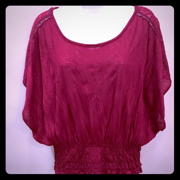Free People Tops - Free People Garnet Lace Detail Blouse Sz XS
